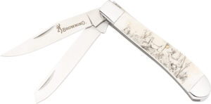 BROWNING KNIFE WHITETAIL - TRAPPER 3" NATURAL BONE SCALE