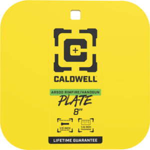 CALDWELL AR500 8" GONG TARGET - 1/4" RIMFIRE/HANDGUN STEEL YLW