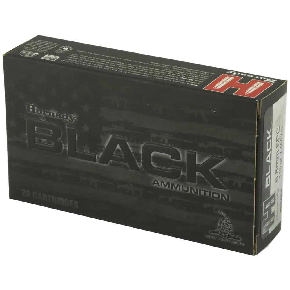 HORNADY BLACK 6.8MM SPC 110GR V-MAX 20RD BX 200RD CASE - Image 2