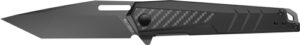 REAL AVID RAV-6 KNIFE ASSISTED - TANTO 3.4" BLADE BLACK ALUM.