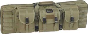 BULLDOG 37" 2 GUN TACTICAL CSE - 3 LARGE ACCESSORY POCKETS GRN