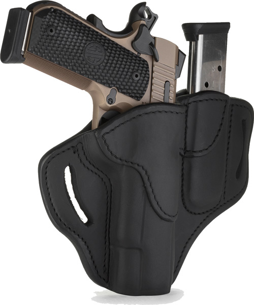 1791 BH1 BELT HOLTR W/ MAG HLD - MULT-FIT RH 1911 FRM 4-5" BLK