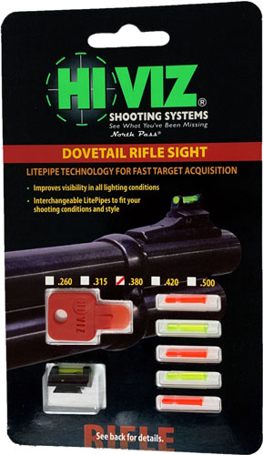 HIVIZ RIFLE FRONT SIGHT FOR - 3/8" DOVETAIL .380" - Image 2