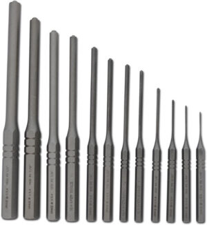 GRACE USA ROLL PIN PUNCH SET - STEEL 12PC W/VINYL POUCH
