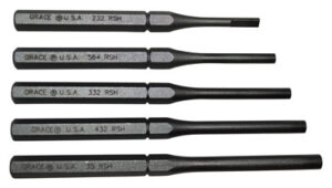 GRACE USA PUNCH SET - ROLL PIN HOLDER SET OF 5 STEEL
