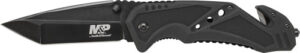 S&W KNIFE CLIP FOLDER 3.8" - BLADE BLACK W/ STRAP CUTTER