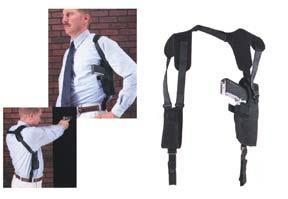 Uncle Mike's Pro-Pak Vertical Shoulder Holsters Black - Fits 3.75-4.5" Large Autos