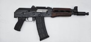 Zastava ZPAP85 Alpha AK-47 Pistol BULGED TRUNNION 1.5MM RECEIVER - Stained Wood Handguard | 5.56NATO | 10" Barrel | Booster Brake | Rear Trunnion Picatinny rail
