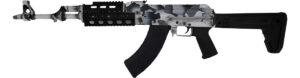 Zastava ZPAPM70 AK-47 Rifle - White Camouflage Cerakote | 7.62x39 | 16.3" Chrome Lined Barrel | Quad Rail | Zhukov-S Folding Stock