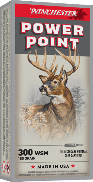WINCHESTER SUPER X POWER POINT 300WSM 180GR 20RD BX 200RD CASE