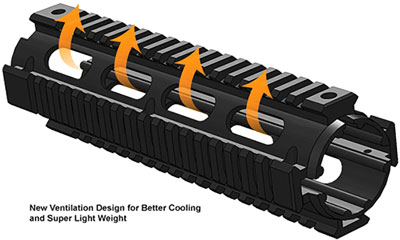 UTG RAIL PICATINNY AR-15 9" - 2-PC DROP-IN MID-LENGTH - Image 2